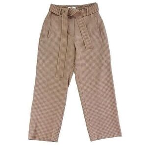 Wilfred Beige Checkered Trousers With Tie Belt